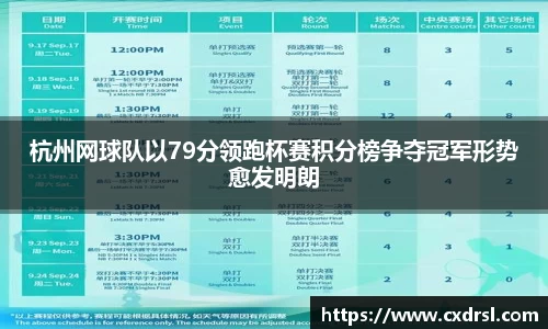 杭州网球队以79分领跑杯赛积分榜争夺冠军形势愈发明朗